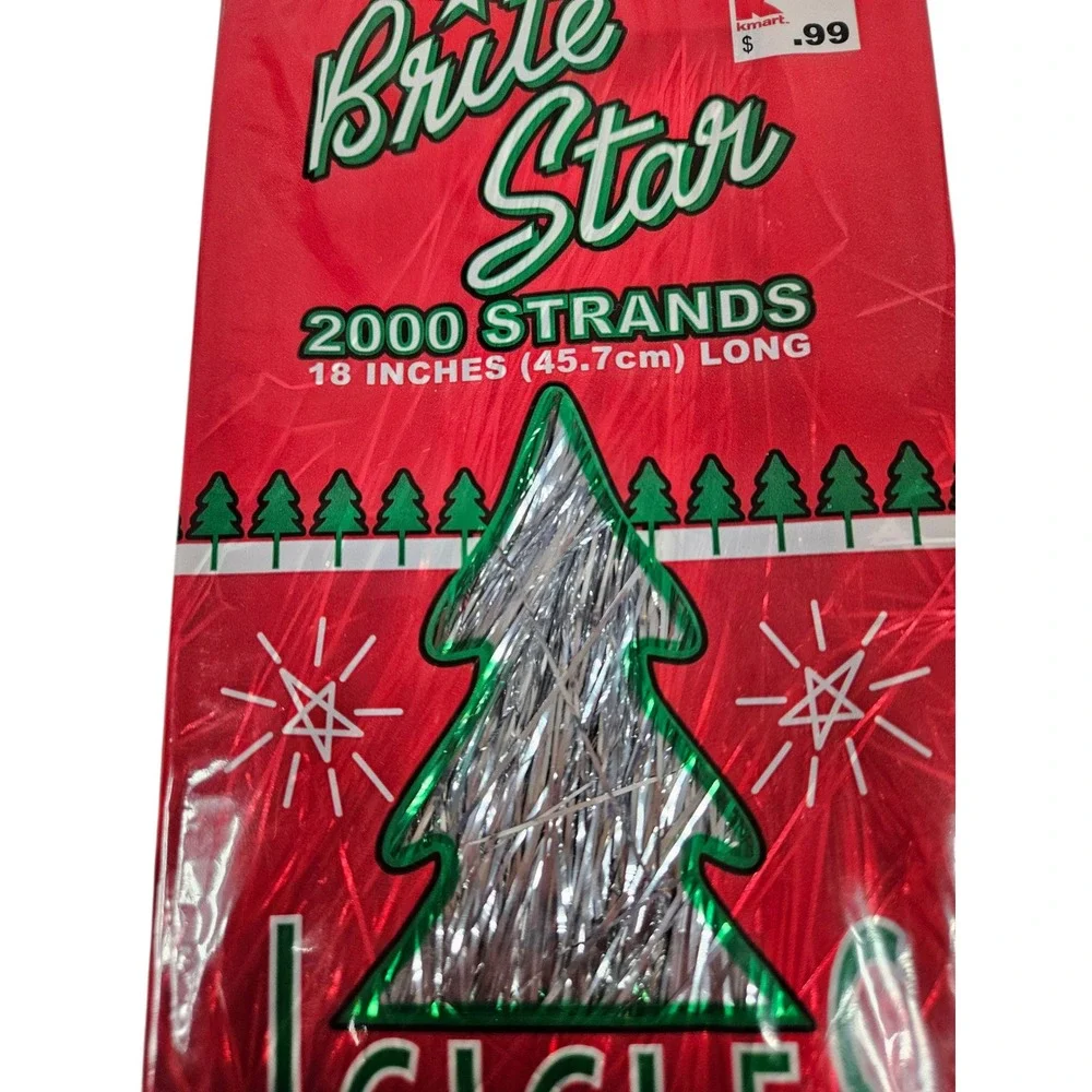Vintage Brite Star Lot of 2 Christmas Tree Icicles‎ Kmart Holiday Decor New